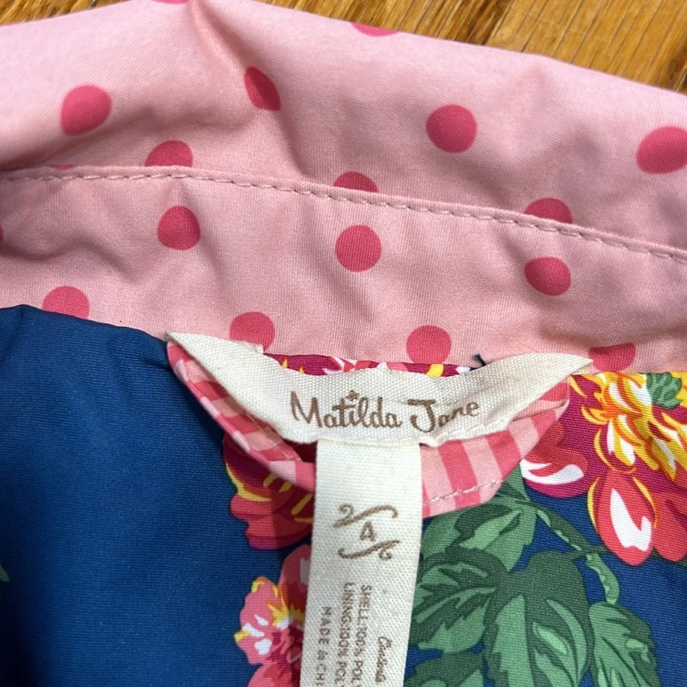 Matilda Jane raincoat. Size 4. Brilliant Daydream Down Came the Raincoat style